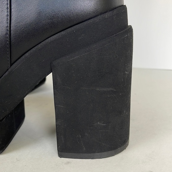 NWOB Paloma Barcelo Yafet Heeled Platform Tall Boots Size 40 Black - Picture 8 of 12